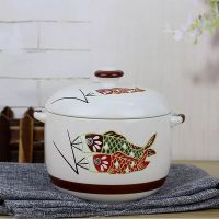 日式陶瓷大小号油盐罐猪油罐辣椒油罐调味罐油壶储油罐调料罐糖 富贵 鱼 小号无盖孔