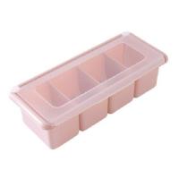 [破损包换]素雅色调味盒塑料调味罐套装厨房味精盐罐调味料盒 藕粉色 1个装