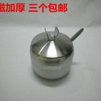 304加厚不锈钢调味罐辣椒油罐带手柄辣椒盒调料罐盐罐带盖 201#中号特厚分体款(砂光)8.
