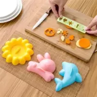 摇摇乐海豚米饭模具四件套卡通宝宝饭团模具儿童便当寿司DIY模具 饭团模具4件套 52-3-12