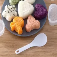 日式饭团寿司模具套装寿司工具宝宝喂饭神器便当海苔三角饭团模具 饭勺1个