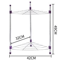 厨房置物架锅架落地储物架多层锅架子放锅架放菜架子锅盆收纳架子 两层