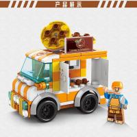 兼容乐高积木玩具城市街景街边小吃益智拼装玩具男孩女孩 炒板栗车[160颗粒]