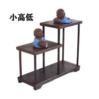 鸡翅木博古架实木中式小型多宝阁底座盆景托架茶壶茶具紫砂壶架子 小高低