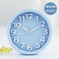 [送电池 质保1年]TIMESS金属闹钟学生创意可爱儿童床头钟表 B 玉石电音款/方形