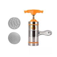 太宝小型面条机家用手动 手摇手拧压面机挤面不锈钢饸饹机压面器 F型2个模板(圆-方)