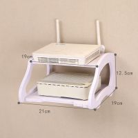 客厅电视机顶盒架路由器收纳盒置物架wifi架子墙上壁挂隔板免打孔 [亏本小汽车]机顶盒架 无痕钉安装