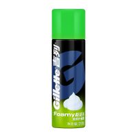 吉列剃须泡沫210gx2大瓶男士刮胡泡刮胡膏剃须啫哩剃毛膏酷爽薄荷 柠檬味1瓶210g