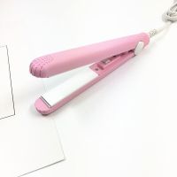 卷棒两用自动男生拉直板刘海夹发迷你学玉米器电鸡吃的工具小烫熨 粉红色【单件】送小梳子