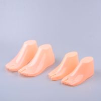 脚模撑子道具袜脚脚模模型鞋模凉鞋袜架鞋托鞋撑成人儿童脚模 儿童肤色鞋撑(一对)