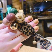 韩国发绳豹纹发圈成人扎头发珍珠橡皮筋头饰手链两种简约头绳套装 五色球[一根装]