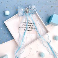 儿童冰雪蝴蝶结头饰夏季艾莎公主发饰皇冠女童编发飘带发夹发卡新 冰雪女王蝴蝶结