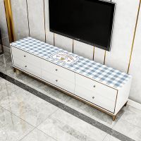 ins小清新皮革餐桌垫防水防油防污书桌布客厅装饰茶几电视柜垫 冰淇淋 双面皮革加厚30x80cm