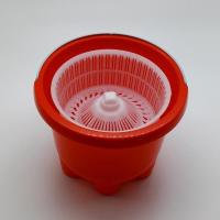 通用手压旋转拖把桶小单桶脱水桶墩布桶甩干桶不锈钢篮沥水桶 塑料篮小单桶(红色)