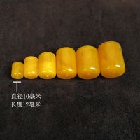 琥珀蜜蜡桶珠散珠鸡油黄顶珠腰珠金刚星月菩提文玩diy配饰 直径10 长度12mm单颗
