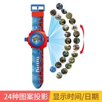 儿童电子手表汪汪队奥特曼蜘蛛侠电子儿童卡通投影手表男女孩玩具 恐龙世界无盖[24投投影手表]
