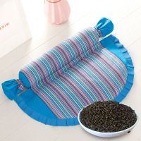 决明子颈椎枕颈椎专用枕头荞麦皮护颈枕成人修复决明子单人圆枕芯 经典圆蓝色决明子+荞