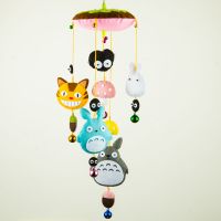 不织布手工diy材料包成人制作益智玩具婴儿床铃宝宝床头摇铃风铃 龙猫风铃+40G棉
