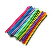 彩色毛条毛根条扭扭棒幼儿园手工制作材料DIY创意儿童玩具毛绒条 100根扭扭棒