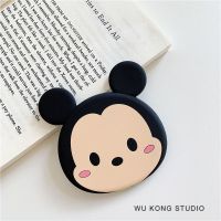 ins可爱卡通小花朵补妆镜硅胶迷你便携随身小镜子化妆镜子少女心 硅胶镜子 米奇