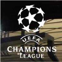 适用于反光个性车贴 足球欧冠杯 UEFA球队贴 欧洲冠军杯车贴 车身 反光银14*13CM单张