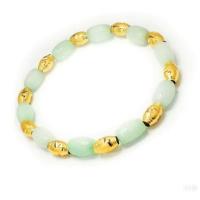 天然缅甸翡翠玉石手链女玉手链玉手串女款貔貅手链女生日礼物 长珠路路通转运珠玉手链