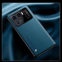 新款小米11Ultra手机壳原装素皮壳至尊版11Pro保护套全包镜头防摔 青山黛*素皮全包镜头 小米11Ultra