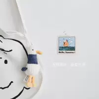 小猴子公仔书包挂件钥匙扣 创意可爱卡通毛绒玩具 小玩偶背包挂饰 可爱鸭