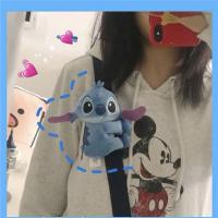 卡通草莓熊史迪仔奇奇毛绒公仔抱抱挂件硬币零钱包书包软妹挂饰 史迪仔 抱抱小挂件