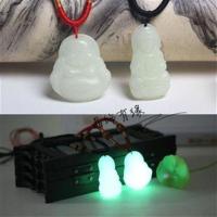 夜光观音佛夜明珠发光吊坠男女款夜光石项链坠辟邪保平安 佛