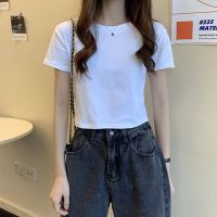 夏季新款套装牛仔半身裙减龄中长款显瘦小个子百搭a字韩版宽松裙 白色单件上衣[高品质] S [适合80-95斤]