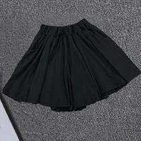 时尚裙裤套装女学生小个子宽松短T恤+修身吊带背心+短裙裤三件套 黑色短裤裙[单条] S 建议[55-80斤]