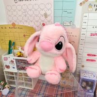 可爱毛绒小包包女2020新款史迪仔玩偶双肩背包少女洋气卡通小背包 粉色