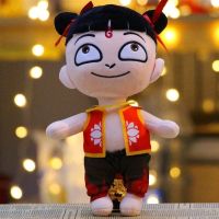 新款魔童降世哪吒毛绒玩具公仔 哪吒魔童同款周边玩偶礼物 站姿微笑款 27厘米
