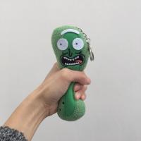 瑞克和莫蒂周边使命必达先生毛绒玩偶挂件钥匙扣公仔书包学生女 酸黄瓜(带扣圈)