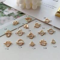 14K保色真金浅金色OT扣手工diy手链珍珠项链条收尾连接扣饰品配件 OT扣/1#