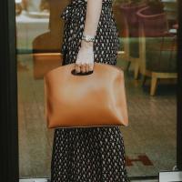 商务日系女手提笔记本电脑包内胆包时尚13寸14寸简约苹果华为联想 百搭棕（可放入A4杂志文件） 小号 其它尺寸