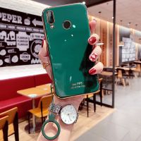 华为畅享9plus手机壳女jkm-al00b腕带支架硅胶套畅想防摔超薄软壳 [电镀 暗夜绿]单壳 畅享 9S