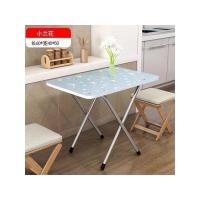 长大桌折叠桌餐桌简易家用小饭桌2人4人摆摊便携式方形吃饭小桌子 小兰花60*40高50
