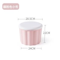 多功能收纳盒凳子塑料成人沙发储物凳 整理箱家用换鞋凳矮凳板凳 小号收纳凳(1个装)北欧粉