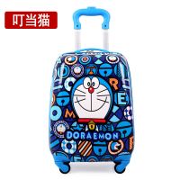 3D儿童拉杆箱学生登机箱幼儿园男女宝宝行李箱小黄鸭佩奇万向轮 叮当猫