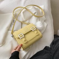 法国小众设计小包包女2021新款潮夏季高级质感单肩斜挎包可爱百搭 黄色