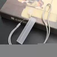 柚子yooz一二代通用硅胶保护套YOOZ防丢挂链挂绳保护防摔防尘壳 柚子1/2代[透白]带挂绳保护套