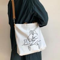 KANGOL袋鼠2021新款女大容量托特包时尚防水购物袋休闲手提单肩包 白色