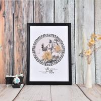 相框挂墙海报16寸8K四开A3拼图营业执照装裱素描外框a4摆台像画框 黑色 5寸挂墙(8.9*12.7厘米)