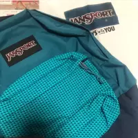 JanSport靛蓝网格双肩包杰斯伯大中小女学生书包2021新款时尚背包 靛蓝网格