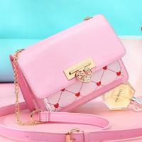 [送香包]可爱包包女2021新款链条韩版潮学生单肩包斜挎包小方包 粉色