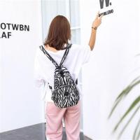 多功能胸包女牛津包 迷你双肩包夏季小背包女 旅游帆布防水胸肩包 斑马豹纹(实物略暗)