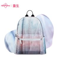 epiphqny重生韩版新款小款小清新pu印花时尚双肩包女 51491