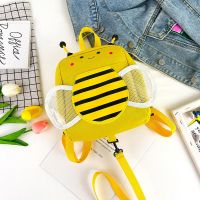 儿童双肩背包2020卡通毛绒兔子帆布幼儿园书包可爱女孩公主包 小蜜蜂黄色